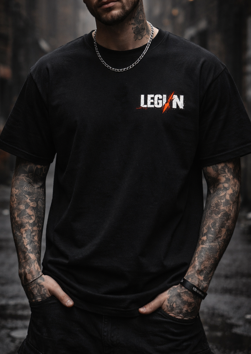 LEGION “Broken State” Tee – Premium Streetwear Graphic Shirt (Front + Back Print)